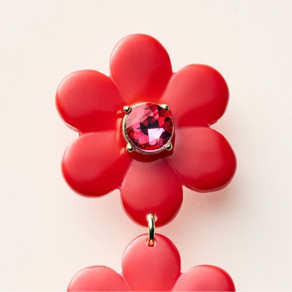 kate spade new york x Target - Red Floral Dangle Earrings - Picture 3 of 10